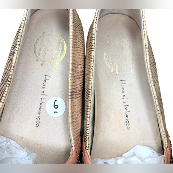 HOUSE of Harlow 1960 Brass Studded Kye Flats Size 6 - Picture 4 of 11